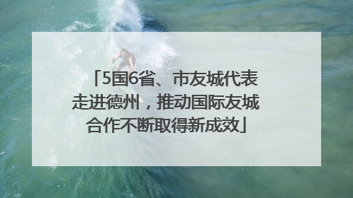 5国6省、市友城代表走进德州，推动国际友城合作不断取得新成效